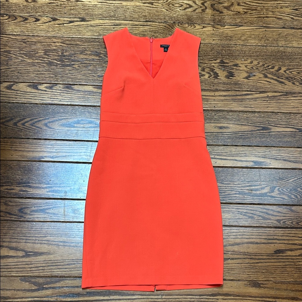 Ann Taylor Vibrant Orange Mini Dress